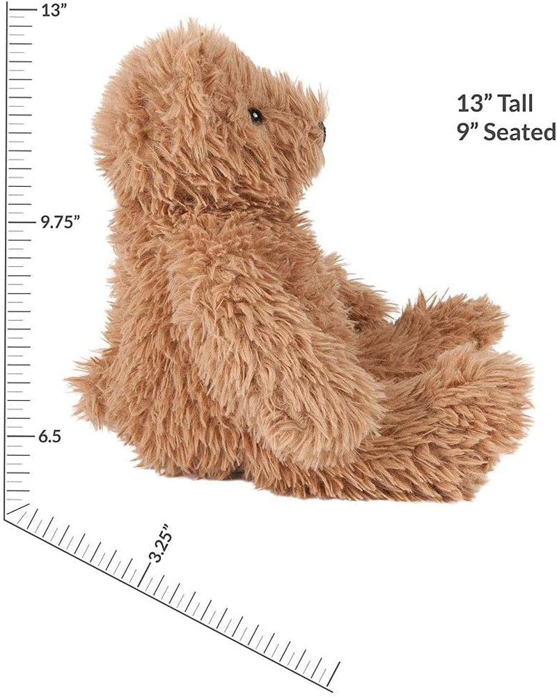 Stuffed Animal 13 Inch | Almond Brown Bear Stuffed in USA with 100% Recycled Filling | Bear Hospital Care Support