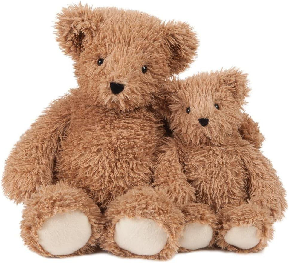 Stuffed Animal 13 Inch | Almond Brown Bear Stuffed in USA with 100% Recycled Filling | Bear Hospital Care Support