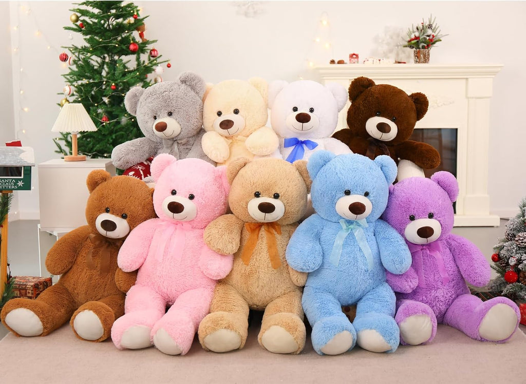 Giant Teddy Bear Stuffed Animal 3Ft,36'' Big Bear for Kid,Large Stuffed Bear for Baby Shower, Teddy Bear for Girlfriend Boyfriend Wife Mom Fiancée Valentine'S Birthday, Tan