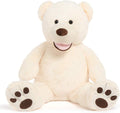 Giant Teddy Bear, 39Inch Large Stuffed Animals with Big Footprints Plush Stuffed Bears Gifts for Kids, Beige