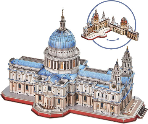 3D Brain Teaser Puzzles for Adults 643 Pieces Large Challenge Britain Architecture Church Building Model Craft Kits Birthday Gift for Adults as Hobby, St.Paul'S Cathedral Gifts for Women Men