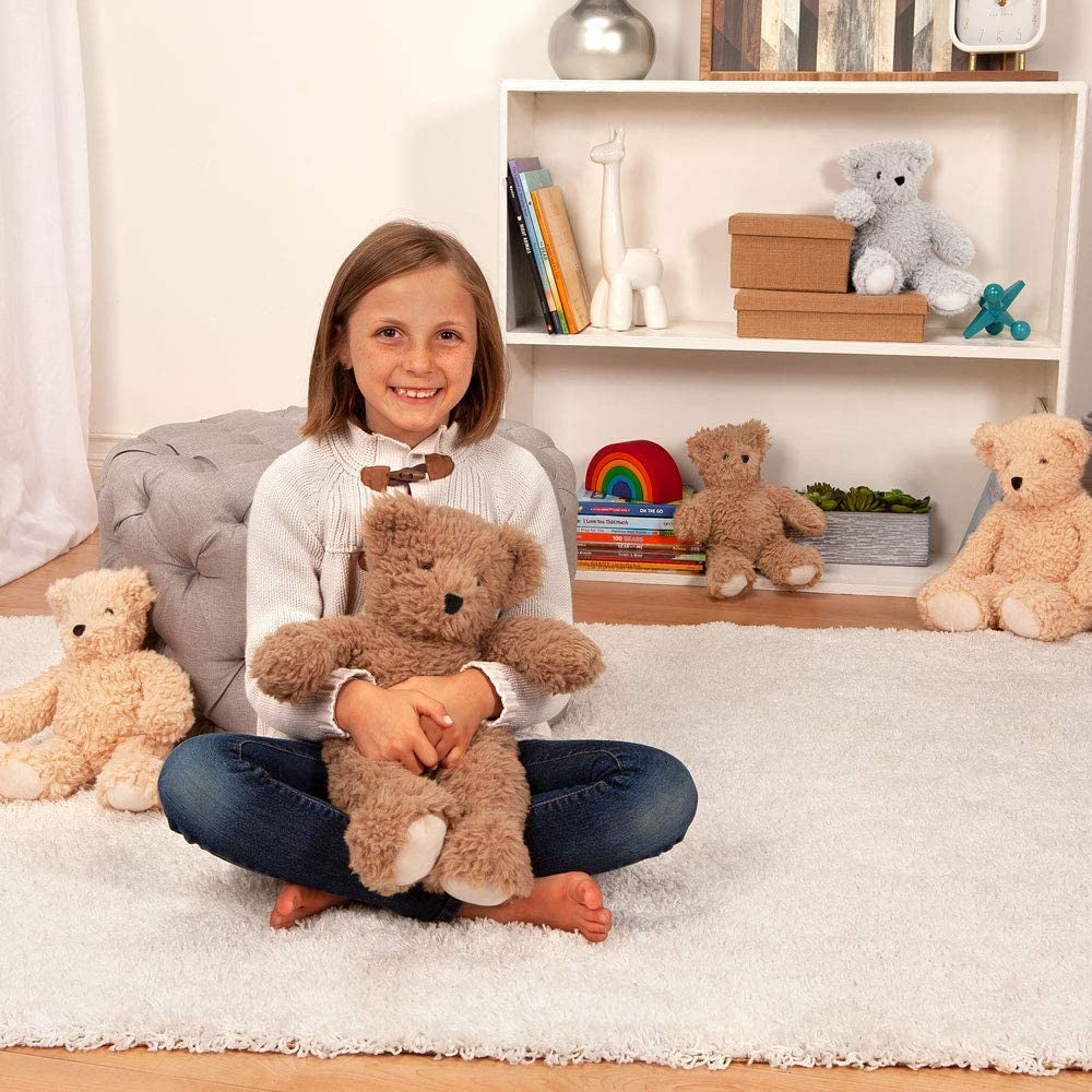 Stuffed Animal 13 Inch | Almond Brown Bear Stuffed in USA with 100% Recycled Filling | Bear Hospital Care Support