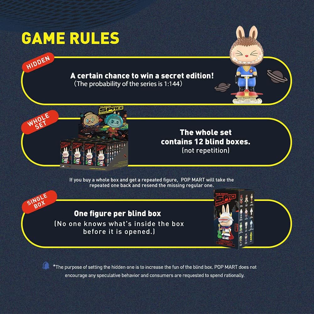 LABUBU Space Adventure Series 1PC Blind Box Toy Box Bulk Popular Collectible Random Art Toy Hot Toys Cute Figure Creative Gift, for Christmas Birthday Party Holiday