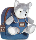 Wolf Backpack, Wolf Toys for Kids 3-5, Toddler Husky Stuffed Animal Gifts for 2 3 4 5 Year Old Girl Boy